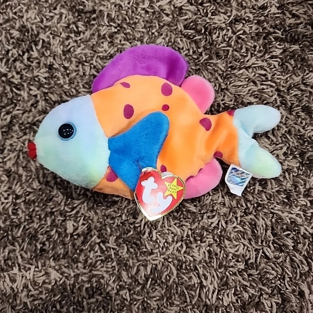 Ty Beanie Babies  Lips The Fish. Tag Errors